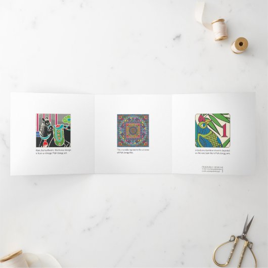 Mah Jongg Tiles Trifold Card Drieluik Wenskaart (Binnen)