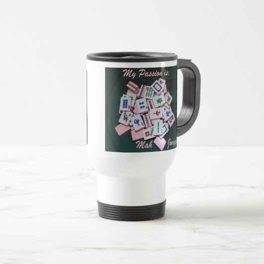 mah jongg travelmug - script reisbeker (Voorkant rechts)