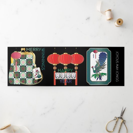 Mah Jongg Vakantie Driehoekige Kaart (Buitenkant)