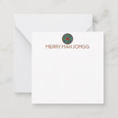 Mah Jongg Vakantie Kleine Kaart Notitiekaartje (Achterkant)