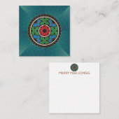 Mah Jongg Vakantie Kleine Kaart Notitiekaartje (Voorkant / Achterkant)