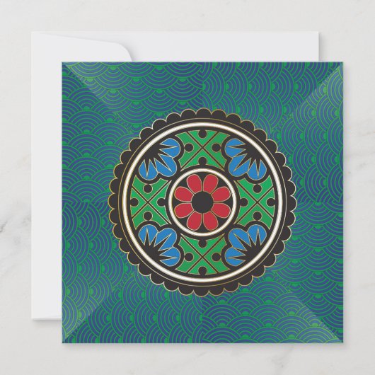 Mah Jongg Vakantie uitnodiging/Flat Kaart (Voorkant)