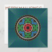 Mah Jongg Vakantie Uitnodiging/Plat Kaart (Voorkant / Achterkant)