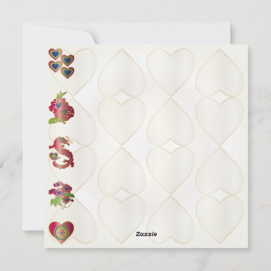 Mah Jongg Valentijn Happy MJ Valentijnsdag Feestdagenkaart (Achterkant)