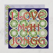 Mah Jongg Valentijn I Love MJ Feestdagenkaart (Voorkant / Achterkant)