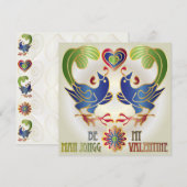 Mah Jongg Valentijn wordt mijn MJ Valentijn Feestdagenkaart (Voorkant / Achterkant)