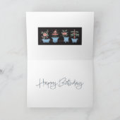 Mah Jongg Verjaardag Bloemen Kaart (Binnen)