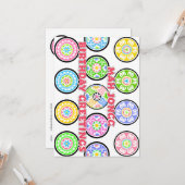 Mah Jongg Verjaardag Stippen Kaart (Voorkant / Achterkant in situ)