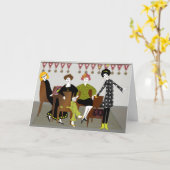 Mah Jongg Verjaardagsbanner Kaart (Gele Bloem)