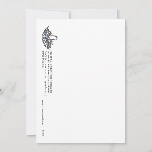 Mah Jongg Verjaardagsmand Kaart (Achterkant)