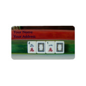 Mah-Jongg verslaving Etiket (Voorkant)