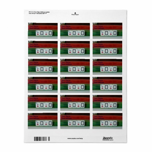 Mah-Jongg verslaving Etiket (Full Sheet)