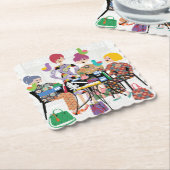 Mah Jongg Vogels Papier Onderzetters (Gebogen)