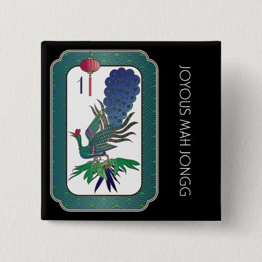 Mah Jongg Vogelvakantie Button (Voorkant)