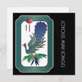 Mah Jongg Vogelvakantie Flat Kaart (Voorkant / Achterkant)