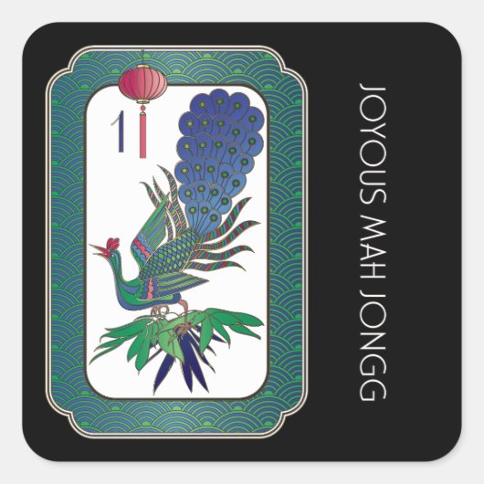 Mah Jongg Vogelvakantie Stickers (Voorkant)