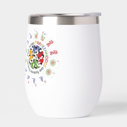 Mah Jongg Vrienden Bekerglas (Links)