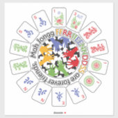 Mah Jongg Vrienden Vinyl Sticker (Vel)