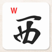 Mah Jongg West Tile Onderzetter (Voorkant)