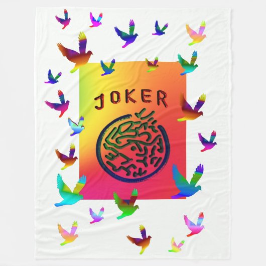Mah Jongg White Joker Dreams Fleece Deken (Voorkant)
