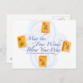 Mah Jongg Winds Briefkaart (Voorkant / Achterkant)