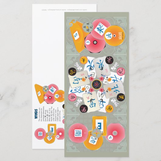 Mah Jongg Winds Flat Kaart (Voorkant / Achterkant)