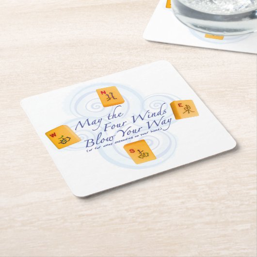 Mah Jongg Winds Kartonnen Onderzetters (Schuin)