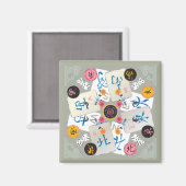 Mah Jongg Winds Magnet (Voorkant / Achterkant)