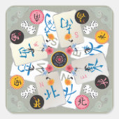 Mah Jongg Winds Stickers (Voorkant)