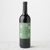 Mah Jongg Wine Label Wijn Etiket (Voorkant)