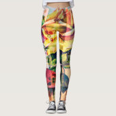 Mah Jongg Yellow Rose Leggings (Voorkant)
