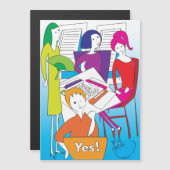 Mah Jongg Yes Magnet Kaart Magnetische Uitnodiging (Voorkant / Achterkant)