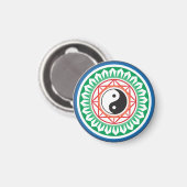 Mah Jongg Yin Yang One Dot Magnet (Voorkant / Achterkant)