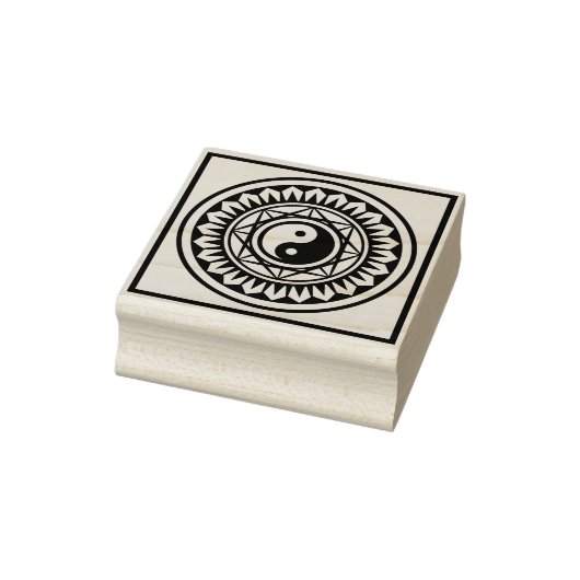 Mah Jongg Yin Yang Stamp Rubberstempel (Stempel)