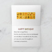 Mah Jongg Zwart Tegels Verjaardag Kaart (Binnen)