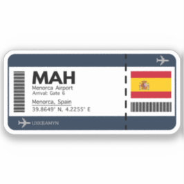 MAH Menorca Vliegveld Sticker - Spaans Reizen