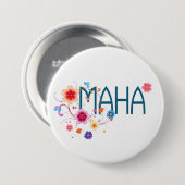 MAHA Bloemstuk Ronde Button 7,6 Cm (Voorkant /achterkant)