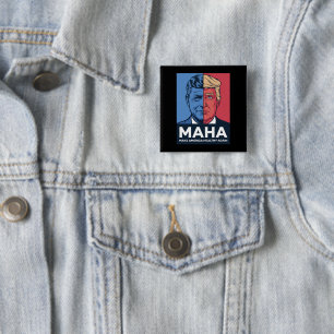 MAHA Maak Amerika Gezond Again Trump 2024 Vierkante Button 5,1 Cm
