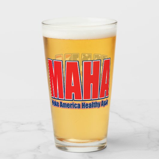 MAHA, maak Amerika weer gezond Glas (Voorkant gevuld)