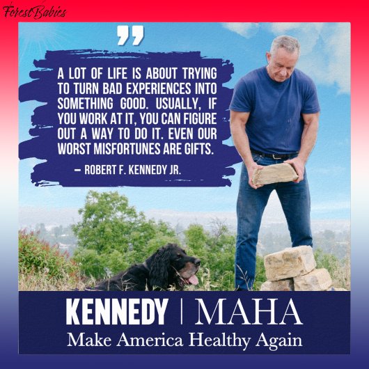 MAHA Maak Amerika weer gezond Kennedy Dog RFK jr Poster
