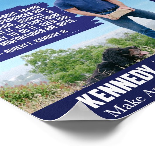 MAHA Maak Amerika weer gezond Kennedy Dog RFK jr Poster (Hoek)