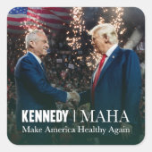 MAHA Maak Amerika weer gezond Kennedy Trump 🇺🇸 Vierkante Sticker (Voorkant)