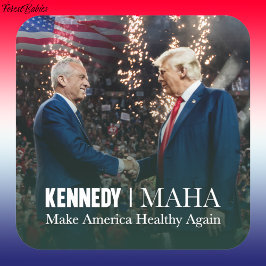 MAHA Maak Amerika weer gezond Kennedy Trump 🇺🇸 Vierkante Sticker