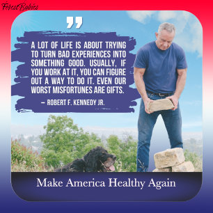 MAHA Maak Amerika weer gezond RFK jr Kennedy Dog Vierkante Sticker