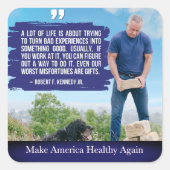 MAHA Maak Amerika weer gezond RFK jr Kennedy Dog Vierkante Sticker (Voorkant)