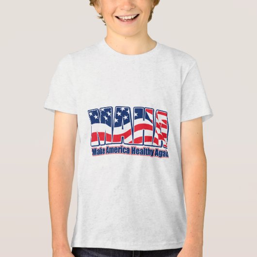 MAHA, maak Amerika weer gezond Tri-Blend Shirt (Voorkant)