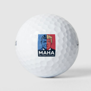 MAHA Maak Amerika Weer Gezond Trump 2024 Golfballen