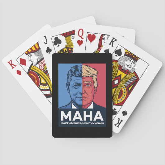 MAHA Maak Amerika weer gezond Trump 2024 Pokerkaarten (Achterkant)