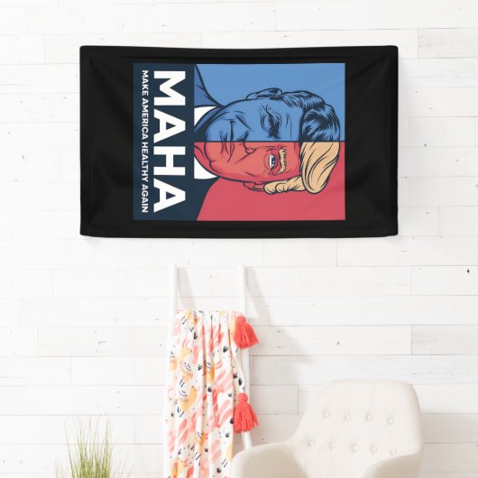 MAHA Maak Amerika weer gezond Trump 2024 Spandoek (Insitu)