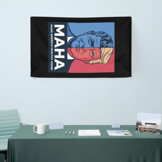 MAHA Maak Amerika weer gezond Trump 2024 Spandoek (Beurs)